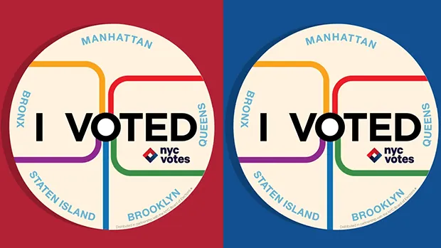 I Voted NYC Sticker 2018