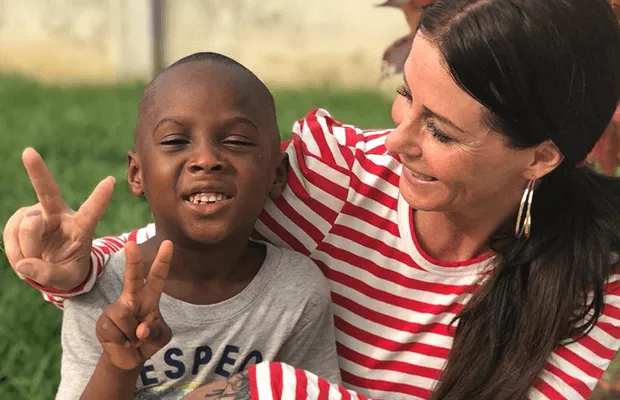 Anja Loven with Hope in 2018